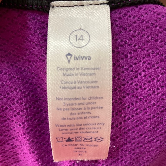 Ivivva Lightweight Purple, Black & Blue Tiger Stripe Tank Top - Picture 5 of 5